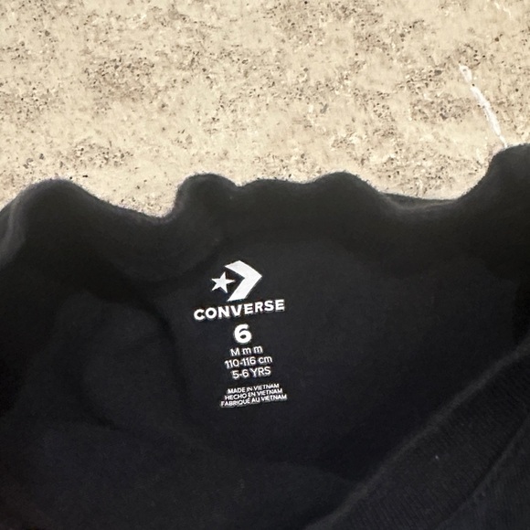 Converse Black Tee with Yellow Sneaker Graphic - Picture 4 of 4